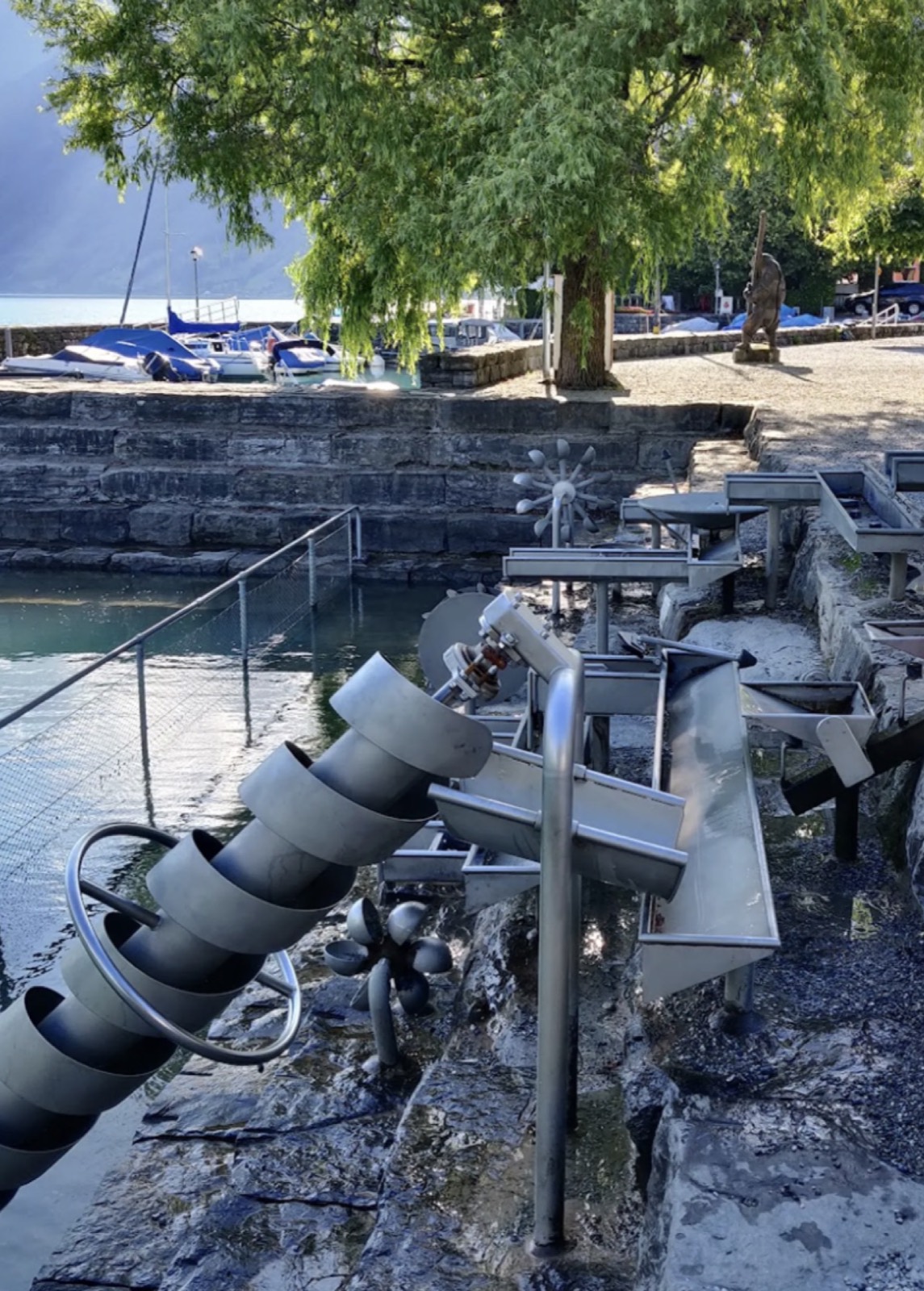 Children playing at Brienz Water Playground